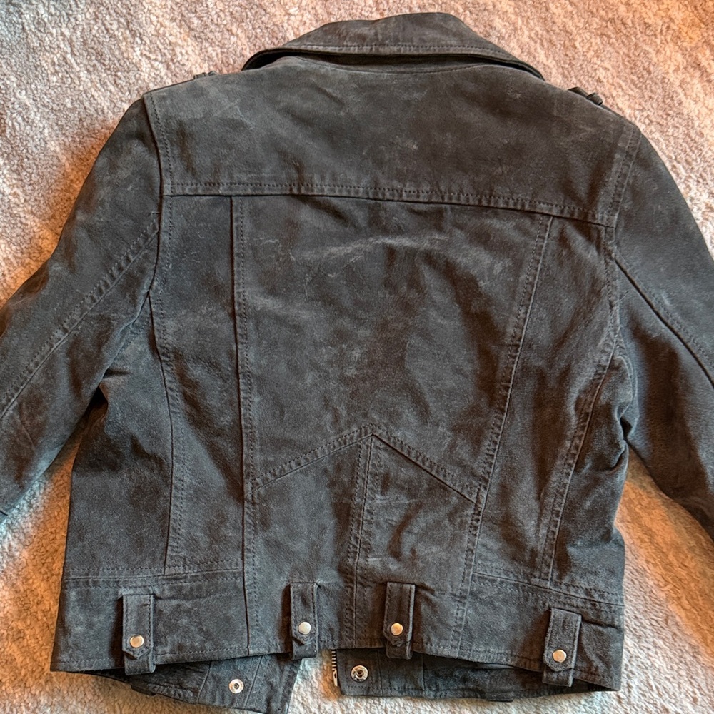 BlankNYC Black Suede Moto Jacket with Silver Hardware S grey - Picture 3 of 10
